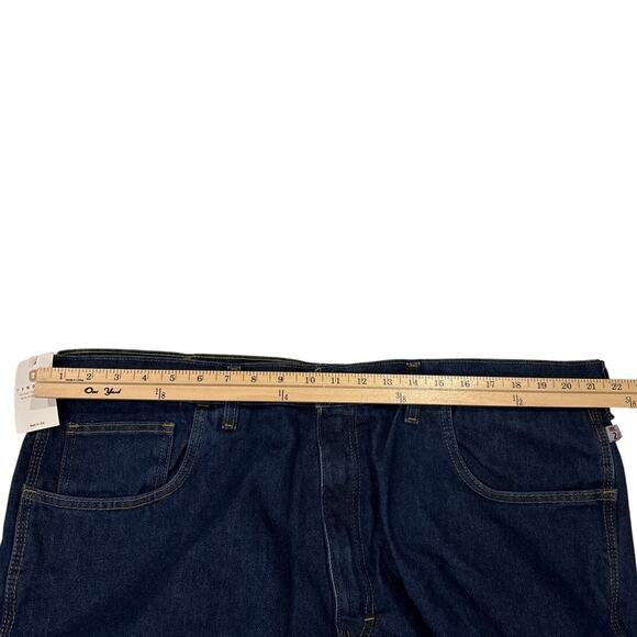 Tyndale FR Jeans HRC2 Mens 44x32 Blue Broken In Relaxed Dark Wash F290T USA Made - Picture 8 of 11